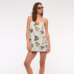 Abercrombie & Fitch Linen Blend Button Skort Dress